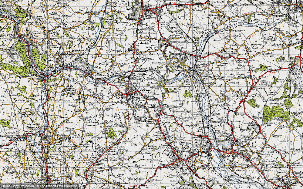 Old Map of Codnor Gate, 1946 in 1946