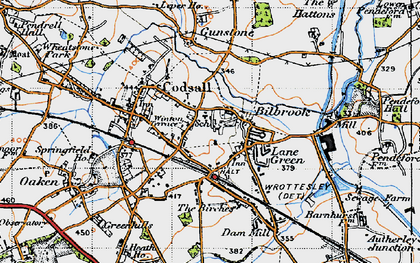 Old map of Bilbrook Sta in 1946