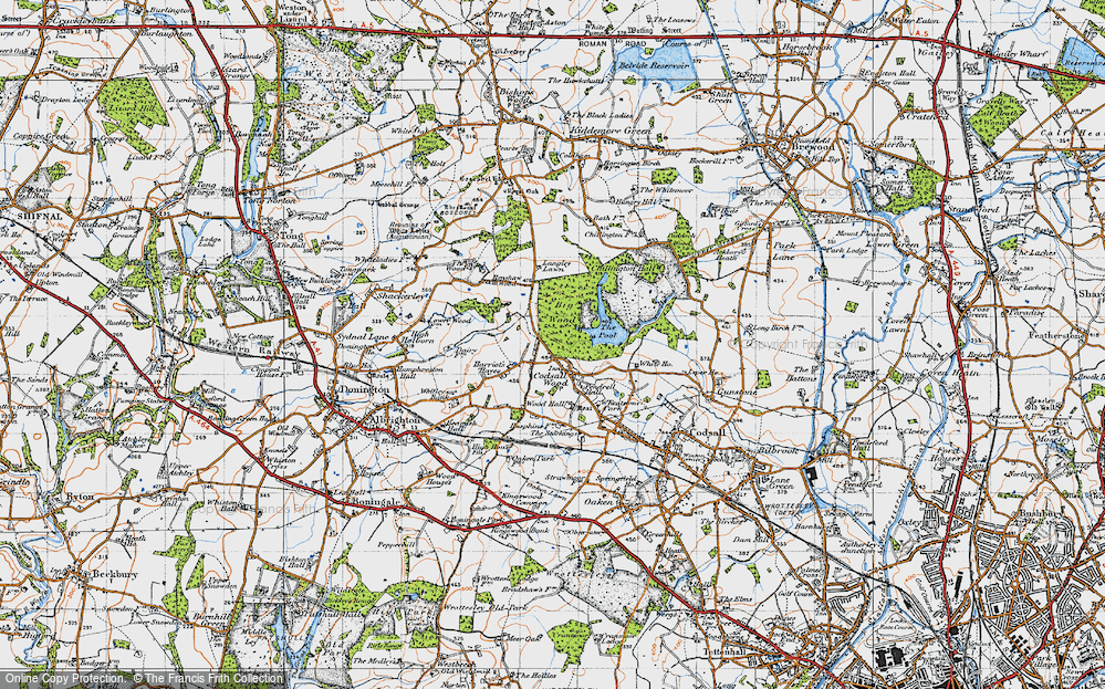 Old Map of Codsall Wood, 1946 in 1946