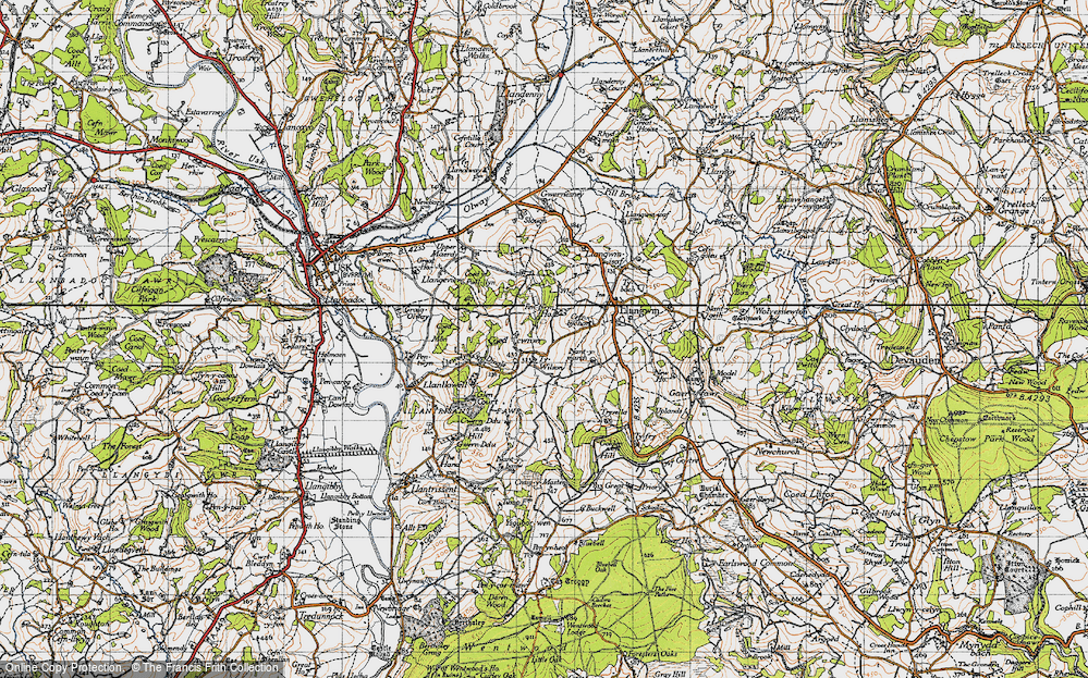 Old Map of Coed Cwnwr, 1946 in 1946