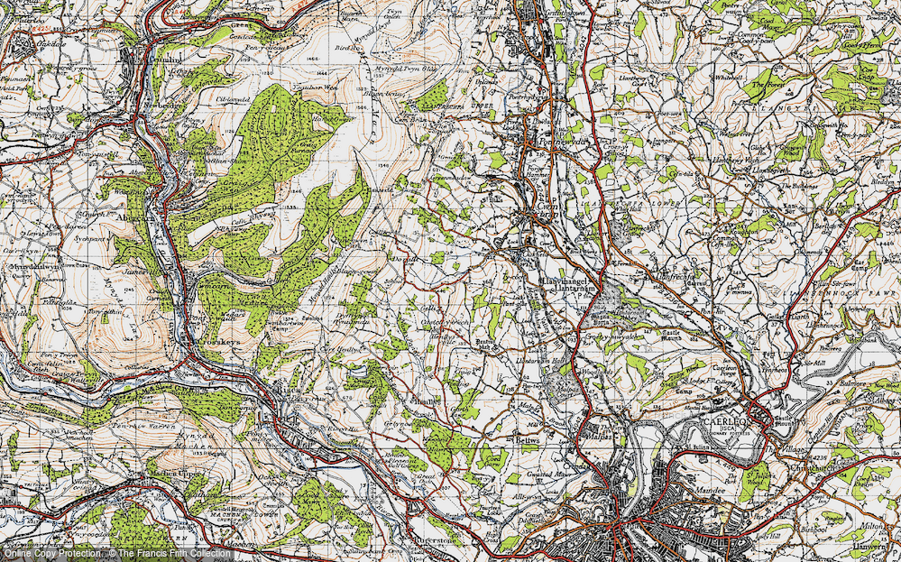 Old Map of Coed Eva, 1947 in 1947