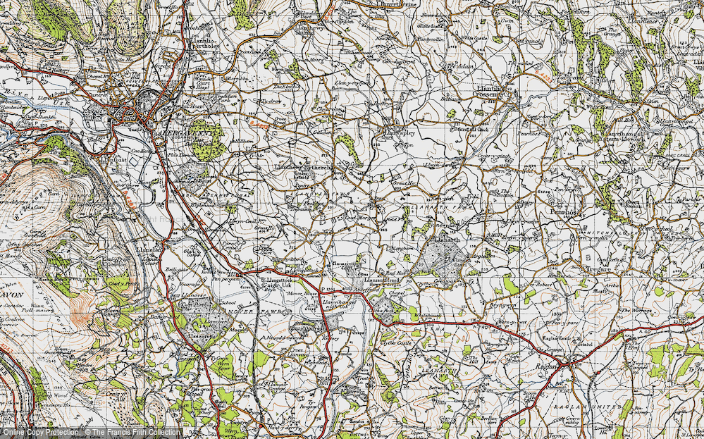 Map Of Coed Morgan 1946 Francis Frith 