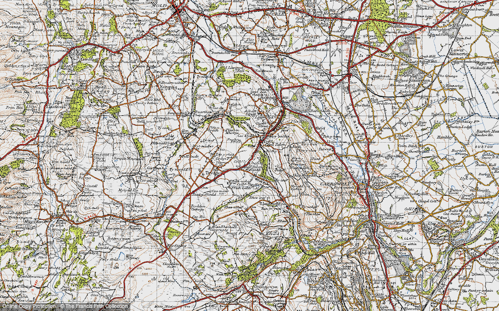 Old Map of Coed-talon, 1947 in 1947