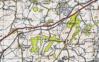 Old map of Coed-y-fedw in 1946
