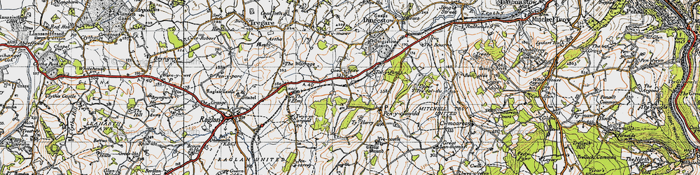 Old map of Coed-y-fedw in 1946