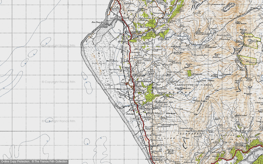 Old Map of Coed Ystumgwern, 1947 in 1947