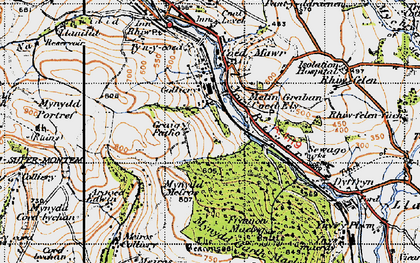 Old map of Coedely in 1947