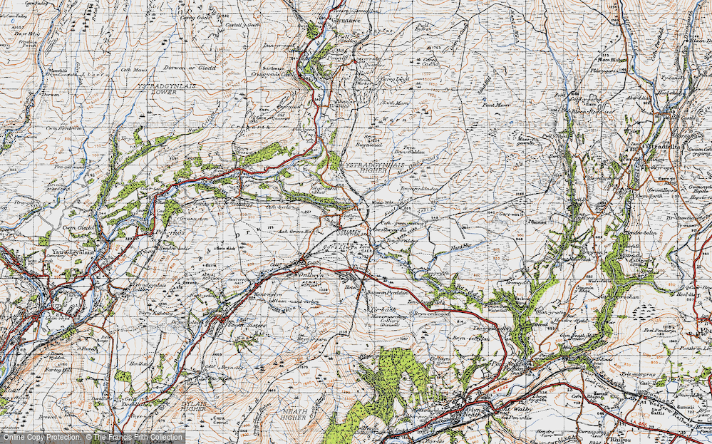 Old Map of Coelbren, 1947 in 1947