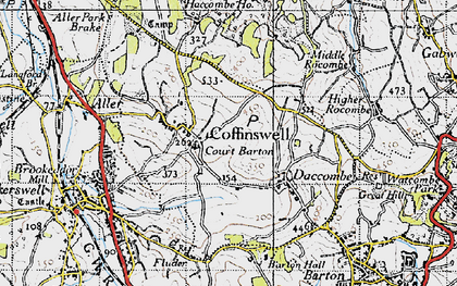 Old map of Coffinswell in 1946