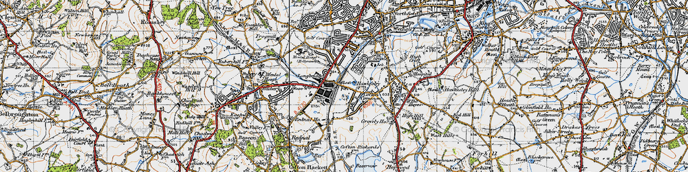 Old map of Cofton Common in 1947