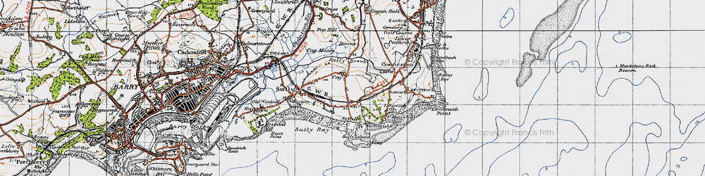 Old map of Cog in 1947