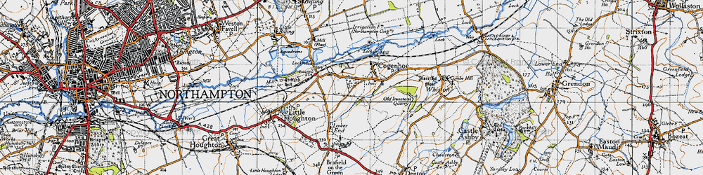 Old map of Cogenhoe in 1946