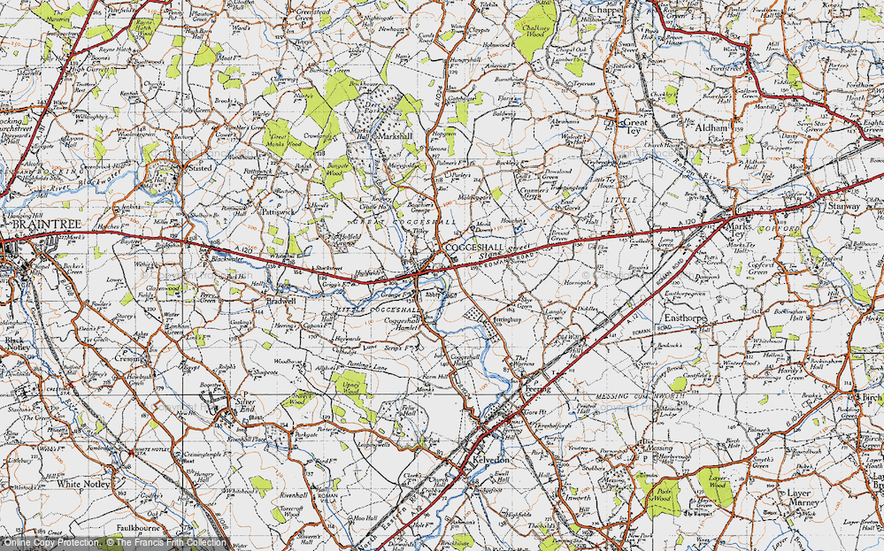 Old Map of Coggeshall, 1945 in 1945