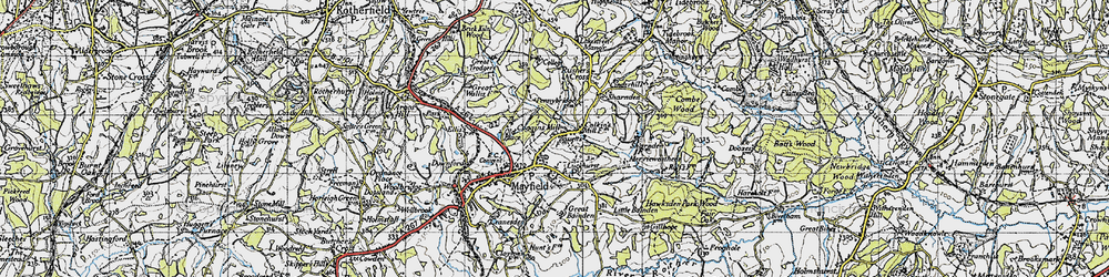 Old map of Coggins Mill in 1940