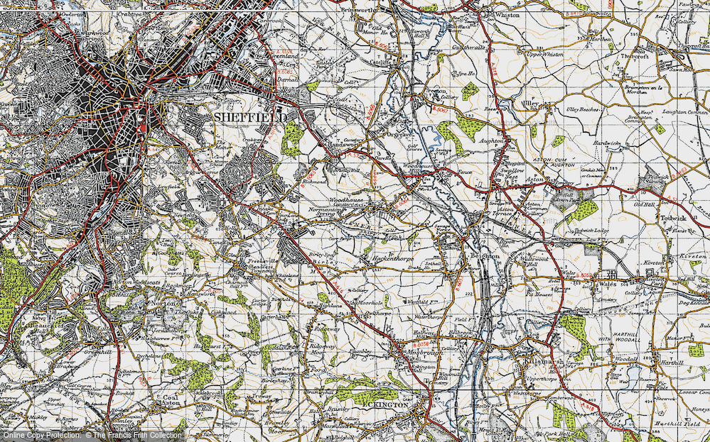 Old Map of Coisley Hill, 1947 in 1947