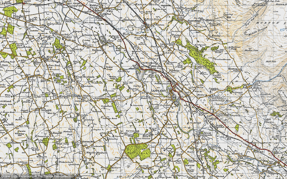Old Map of Historic Map covering Barrowmoor in 1947