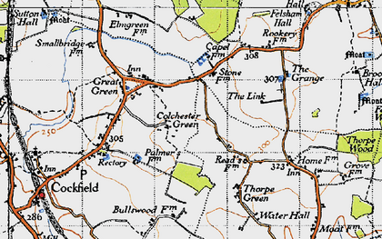 Old map of Bull's Wood in 1946