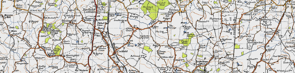 Old map of Colchester Green in 1946