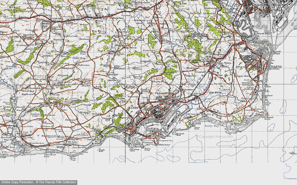 Old Map of Colcot, 1947 in 1947