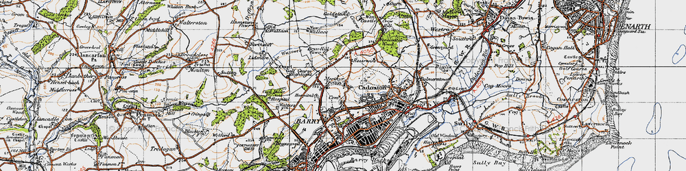 Old map of Colcot in 1947