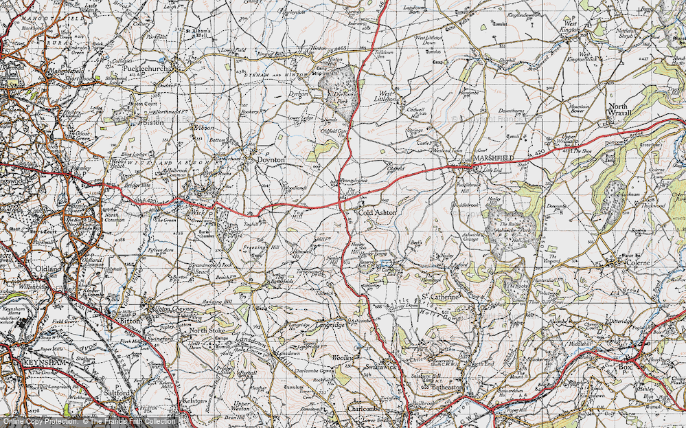 Old Map of Cold Ashton, 1946 in 1946