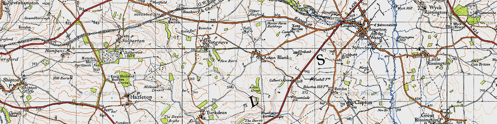 Old map of Bangup Barn in 1946