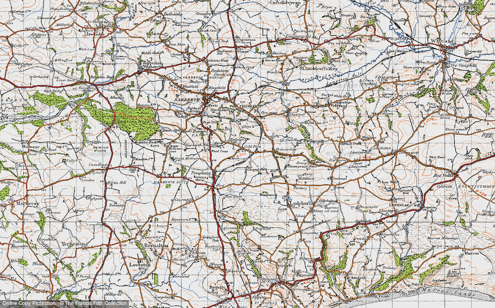Old Map of Cold Blow, 1946 in 1946
