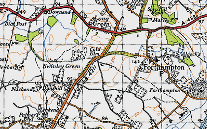 Old map of Cold Elm in 1947