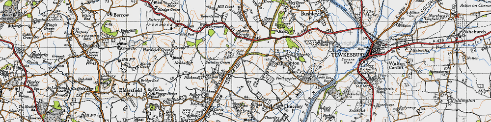 Old map of Cold Elm in 1947