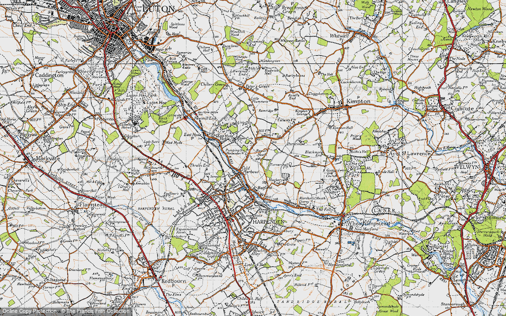 Old Map of Cold Harbour, 1946 in 1946