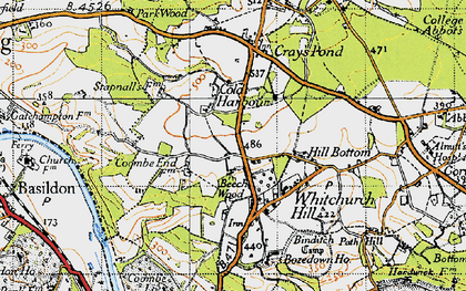 Old map of Cold Harbour in 1947