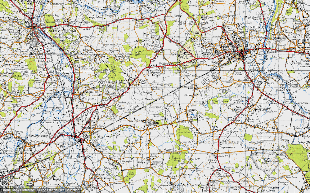 Old Map of Cold Harbour, 1947 in 1947