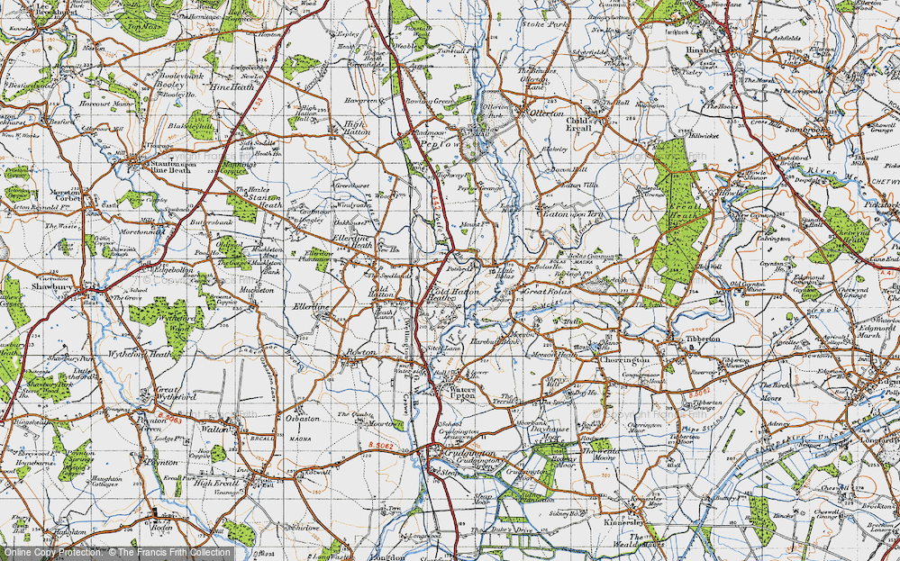 Old Map of Cold Hatton Heath, 1947 in 1947