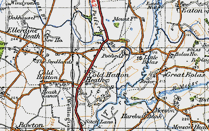 Old map of Cold Hatton Heath in 1947