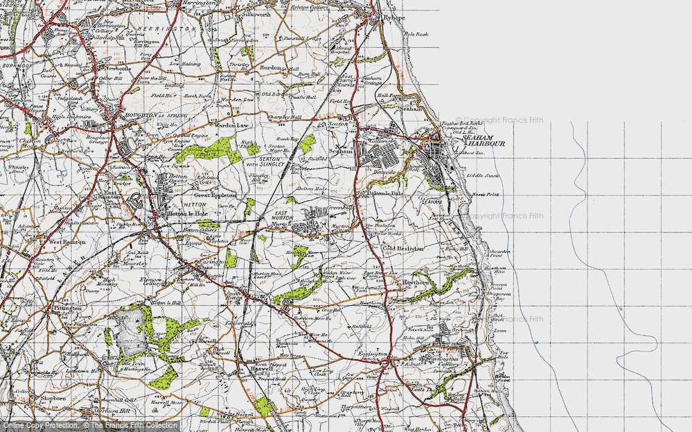 Old Map of Cold Hesledon, 1947 in 1947