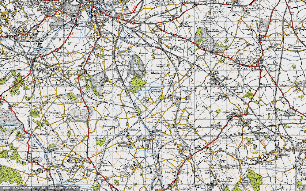 Old Map of Historic Map covering Ellis Laithe in 1947