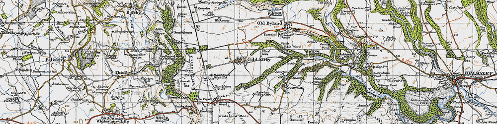 Old map of Cold Kirby in 1947
