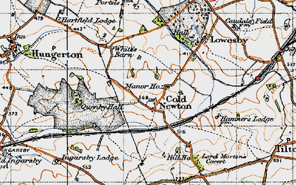 Old map of Botany Bay Fox Covert in 1946