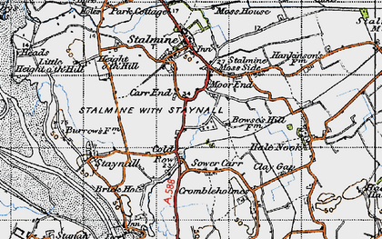 Old map of Cold Row in 1947