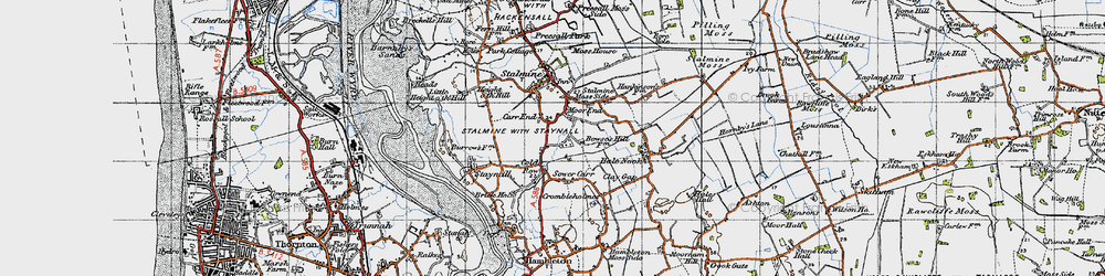 Old map of Cold Row in 1947