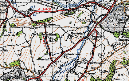 Old map of Coldbrook in 1947