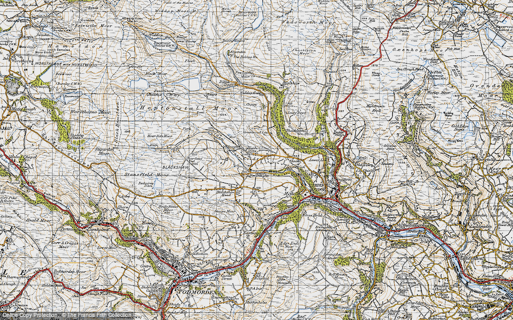 Old Map of Colden, 1947 in 1947