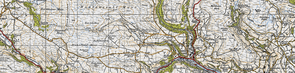 Old map of Colden in 1947