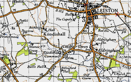 Old map of Coldfair Green in 1946
