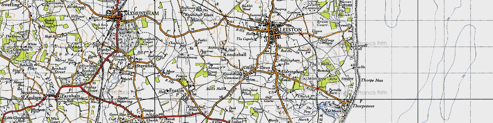 Old map of Coldfair Green in 1946