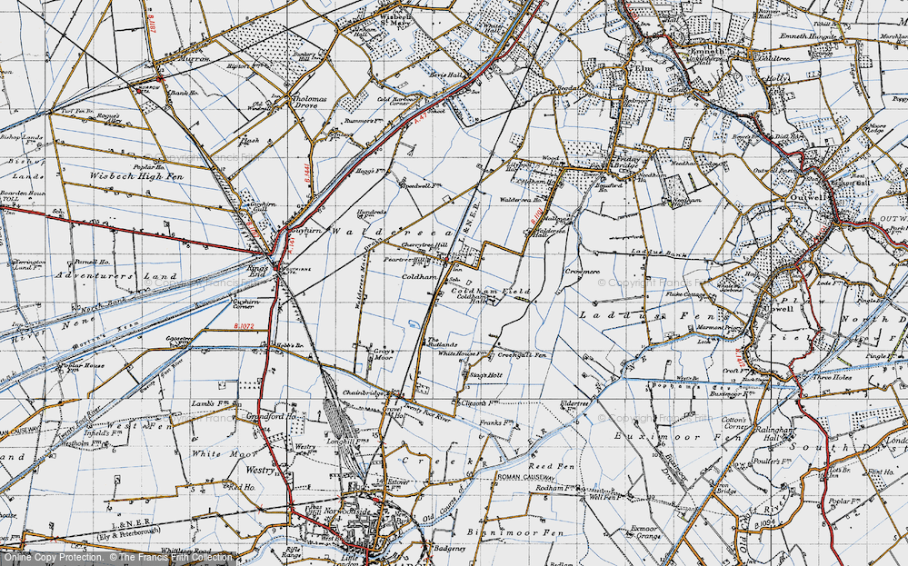 Old Map of Coldham, 1946 in 1946