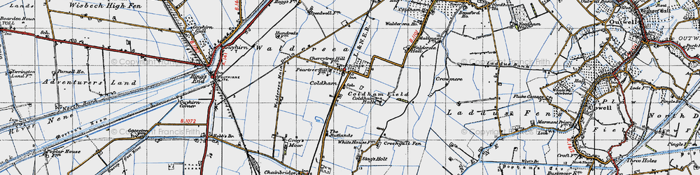 Old map of Coldham in 1946