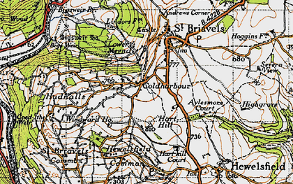 Old map of Coldharbour in 1946