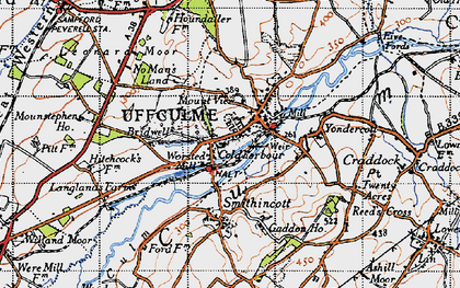 Old map of Bridwell in 1946