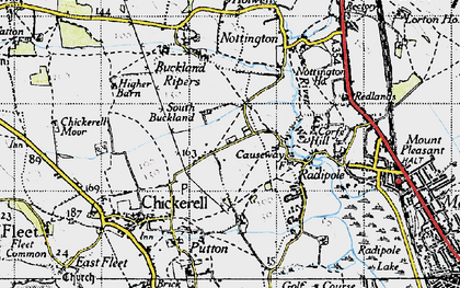 Old map of Coldharbour in 1946